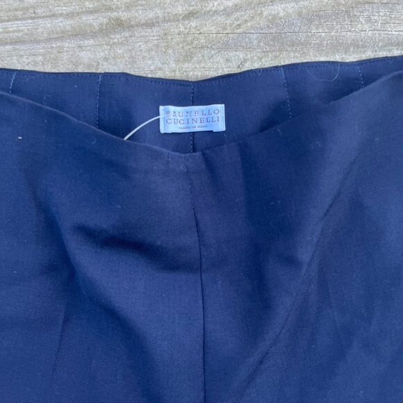 Brunello Cucinelli Navy Blue Dress Pants Slacks US 10 - Picture 6 of 10